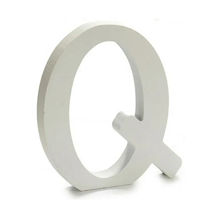 Letter Pincello Q White 1,8 x 21 x 17 cm (12 Units) - Декорация и Осветление<<<Дом Градина<<<BigBuy&&&Други артикули за