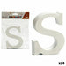 Letter Pincello S White Wood 2 x 16 x 14,5 cm (24 Units) - Декорация и Осветление<<<Дом Градина<<<BigBuy&&&Други