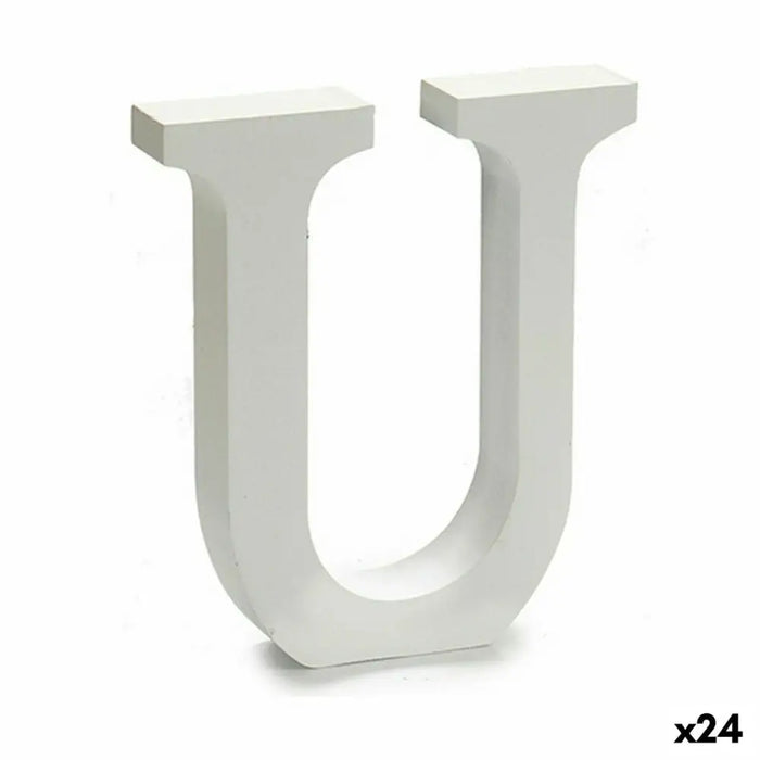 Letter Pincello U White 2 x 16 x 14,5 cm (24 Units) - Декорация и Осветление<<<Дом Градина<<<BigBuy&&&Други артикули за