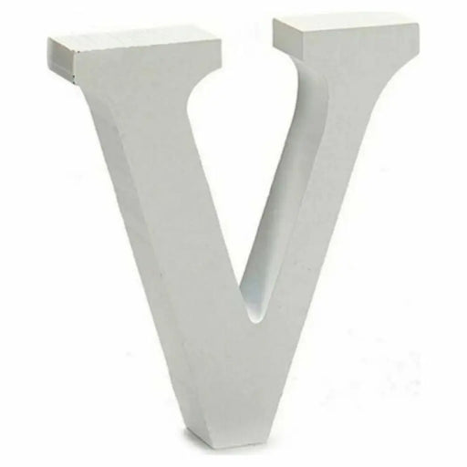 Letter Pincello V White 2 x 11 cm 2 x 16 x 14,5 cm (24 Units) - Декорация и Осветление<<<Дом Градина<<<BigBuy&&&Други