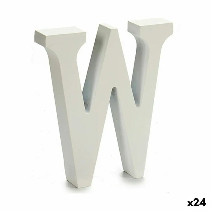 Letter Pincello W White 2 x 16 x 14,5 cm (24 Units) - Декорация и Осветление<<<Дом Градина<<<BigBuy&&&Други артикули за