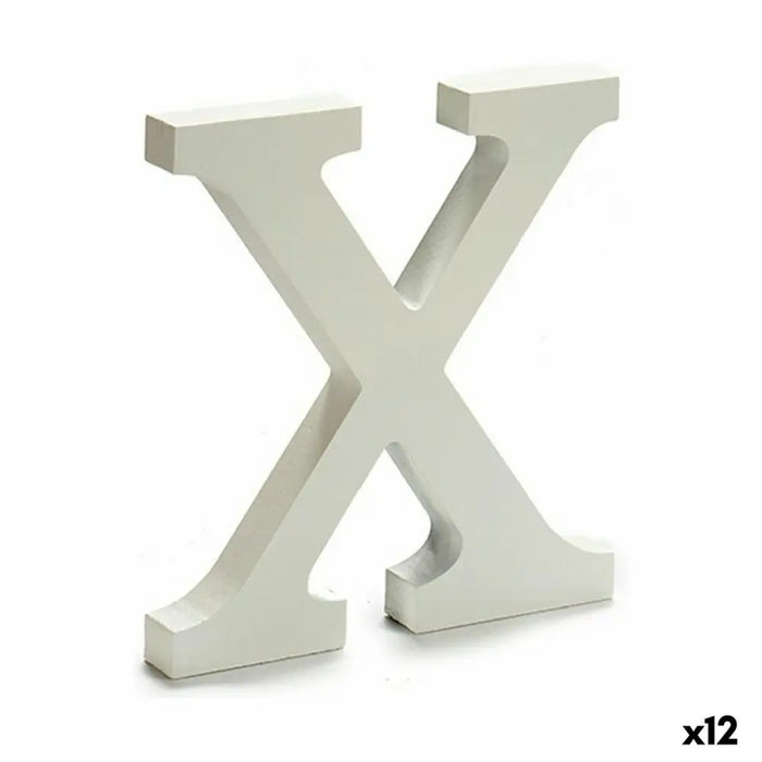 Letter Pincello X White 1,8 x 21 x 17 cm (12 Units) - Декорация и Осветление<<<Дом Градина<<<BigBuy&&&Други артикули за