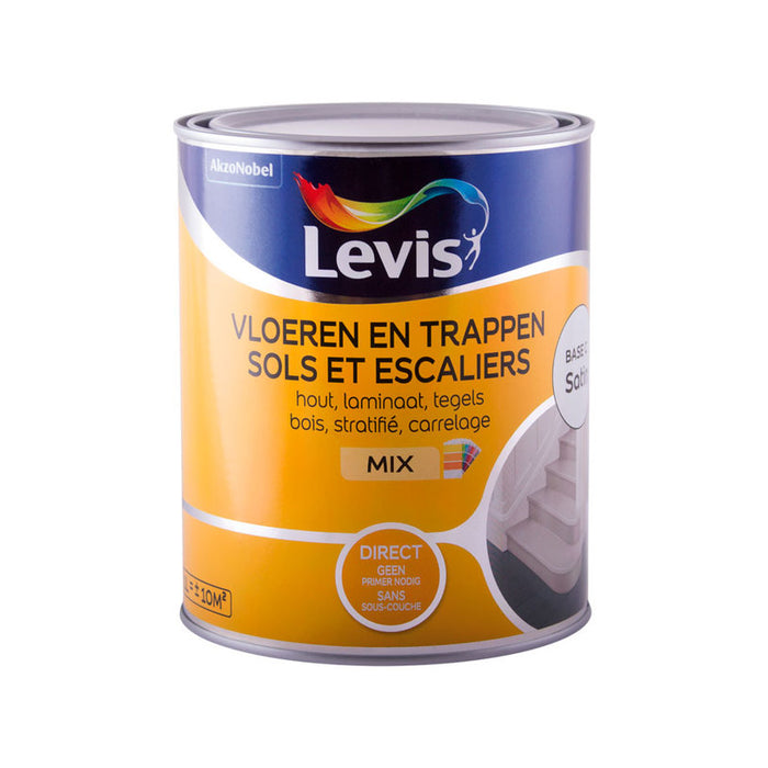 PAINT FOR WOODEN FLOORS AND STAIRS AND TILES SATIN BASE W 1 L LEVIS
