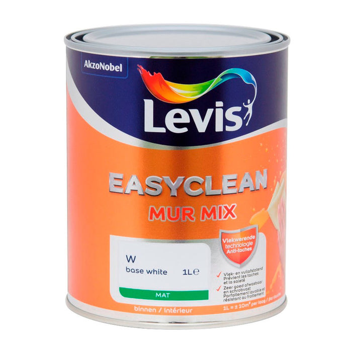 EASYCLEAN MUR MAT 1 L LATEX TINTING PAINT LEVIS