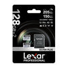 Set of 2 Lexar High-Performance Silver Plus microSDXC 2x128GB memory cards + adapter