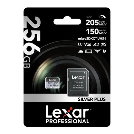 Karta pamięci Lexar High-Performance Silver Plus microSDXC 256GB + adapter