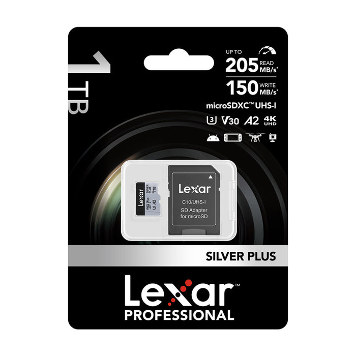 Karta pamięci Lexar High-Performance Silver Plus microSDXC 1TB + adapter