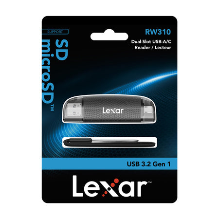 Lexar LRW310X Dual USB-A/C micro SD, SD USB 3.1 memory card reader