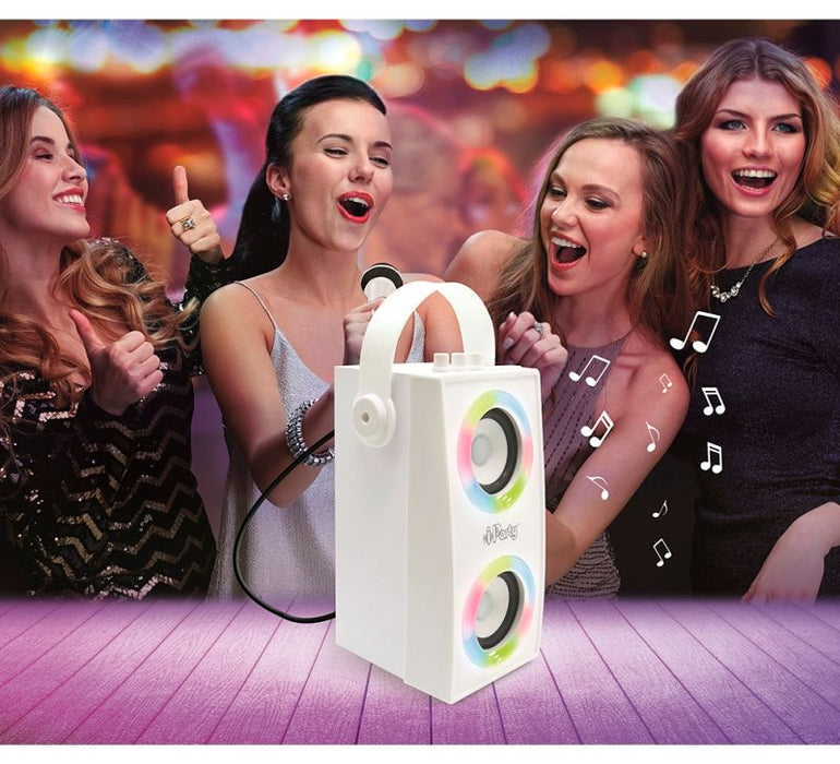 Portable Bluetooth Speaker with Microphone iParty Lexibook BTP180Z White Bluetooth