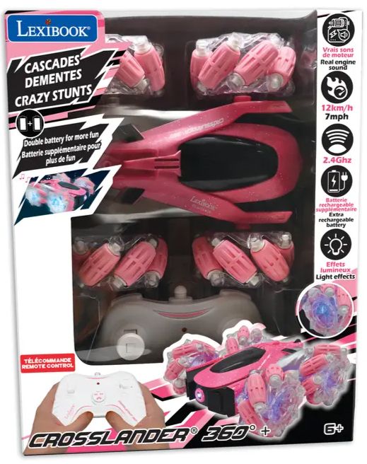 Remote-Controlled Car Lexibook Crosslander 360 Pink/Black