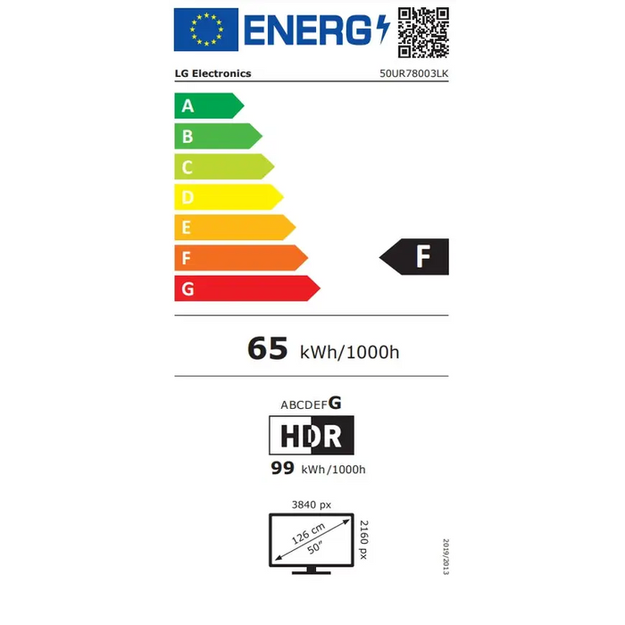 LG 50UR78003LK 50’’ 4K UltraHD TV 4K (3840 x 2160) DVB-T2/C/S2 webOS Smart TV Game Optimizer ThinQ AI Processor a5 Gen6