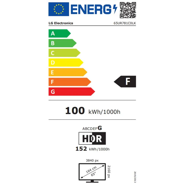 LG 65UR781C TV 165.1 cm (65’’) 4K Ultra HD Smart TV Wi-Fi Black