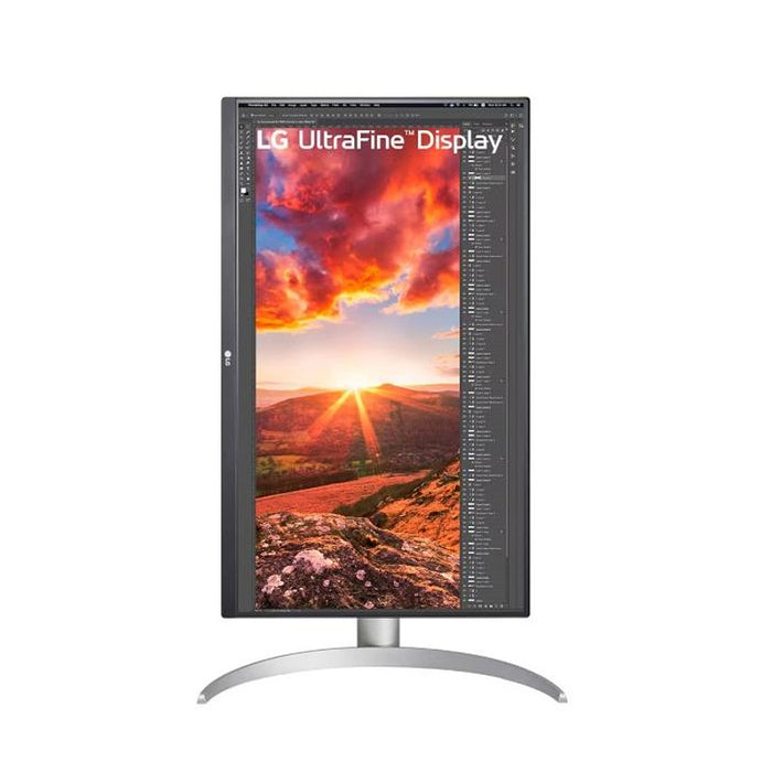 LG 27UP850K-W, 27" UltraFine UHD, IPS 4K , 5ms, 1200:1, 400cd/m2, 3840 x 2160, DCI-P3 95%, HDR 400, HDMI, USB-C, PD- 96 W, DisplayPort, Reader mode, Dynamic Action Sync, Tilt, Height (Range), Swivel, Speacers 2x5W, LG Switch, Black