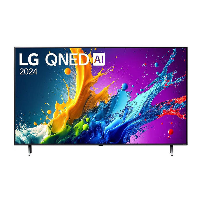 LG 43QNED80T3A, 43" 4K QNED HDR Smart TV, 3840x2160, DVB-T2/C/S2, Alpha 5 AI 4K Gen7, HDR 10 PRO, webOS 24 ThinQ, 4K Upscaling, WiFi 5, Voice Controll, Bluetooth 5.1, AirPlay 2, LAN, CI, HDMI, SPDIF, 2 pole Stand , Titan
