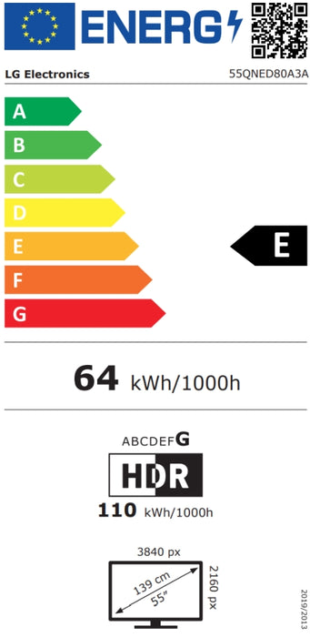 TV LG 55QNED80A3A, 55"(139 cm), QNED AI QNED80 4K Smart TV 2025