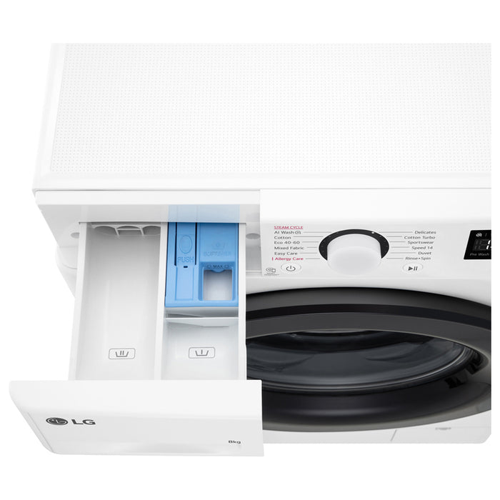 Washing machine LG F2WR508SBW 8.0 kg, 1200 rpm, INVERTER MOTOR
