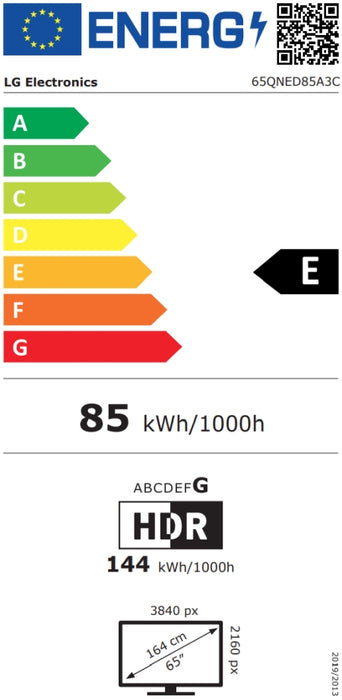 TV LG 65QNED85A3C, 65"(164 cm), 4K Ultra QNED evo AI QNED85, Smart TV, WEBOS (2025)