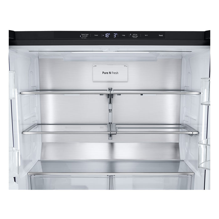 LG InstaView GMG960EVJE side-by-side refrigerator Freestanding 638 L Black