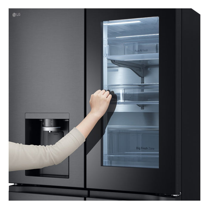 LG InstaView GMG960EVJE side-by-side refrigerator Freestanding 638 L Black