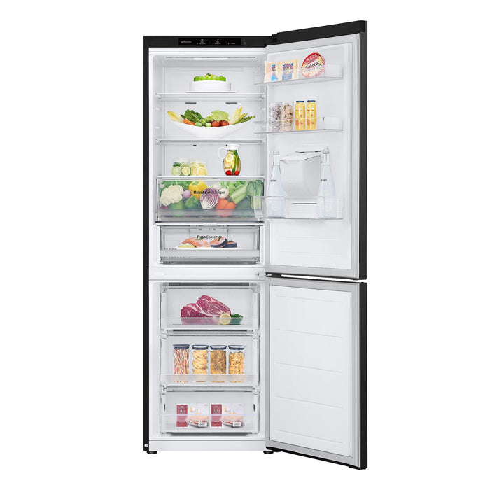 Refrigerator with freezer LG GBF3102EEV*** , 343 l, E , No Frost , Black stainless steel