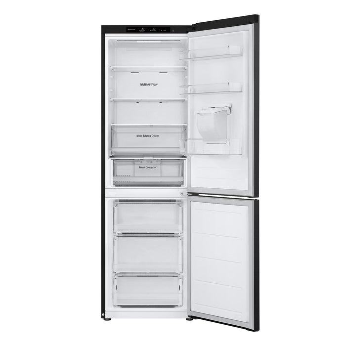 Refrigerator with freezer LG GBF3102EEV*** , 343 l, E , No Frost , Black stainless steel