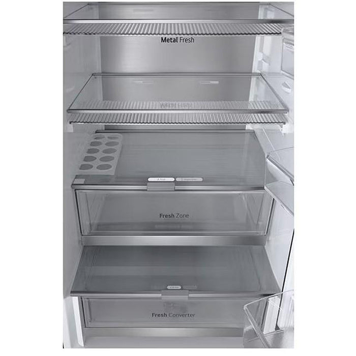 Refrigerator with freezer LG GBG7190CEV***, 349 l, C, No Frost, Black