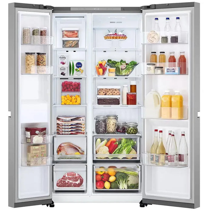 Side-by-Side Refrigerator LG GSBC40PYPE, 664 l, E, No Frost, Stainless Steel