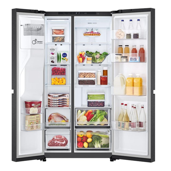 Side-by-Side Refrigerator LG GSLC40EPPE, 638 l, E, No Frost, Black