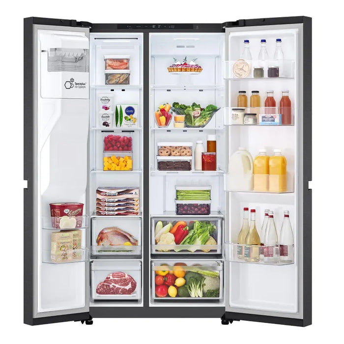 Side-by-Side Refrigerator LG GSLC40EPPE, 638 l, E, No Frost, Black