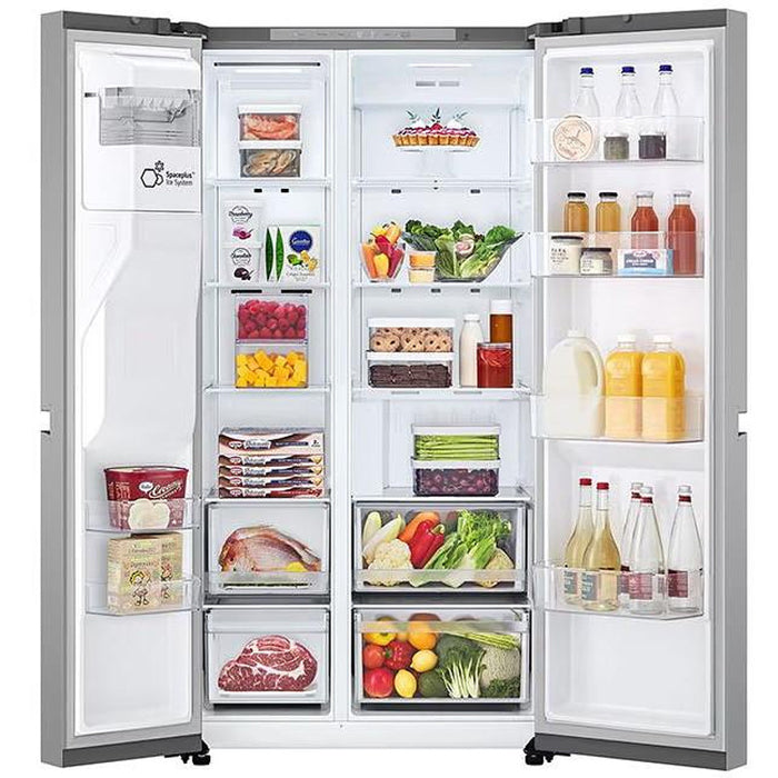 Side-by-Side Refrigerator LG GSLC40PYPE, 638 l, E, No Frost, Stainless Steel