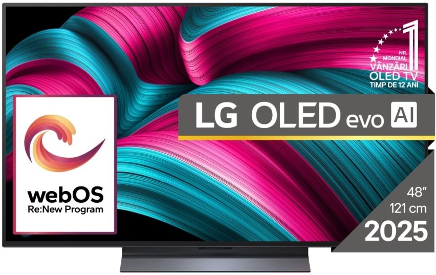 LG OLED TV OLED48C51LA, 122 cm, 4K, AI, Smart, Black EU