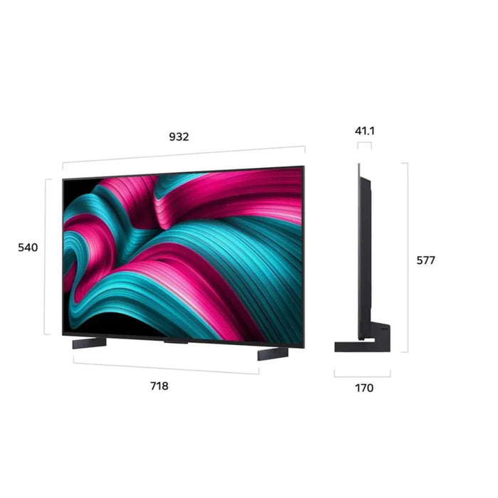 TV LG OLED42C55LA , 160 cm, 3840x2160 UHD-4K , 42 inch, OLED , Smart TV , Web Os