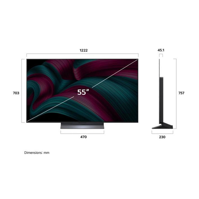 TV LG OLED55C51LA, 55", OLED evo AI C5, 4K Ultra HD, Smart TV (2025)