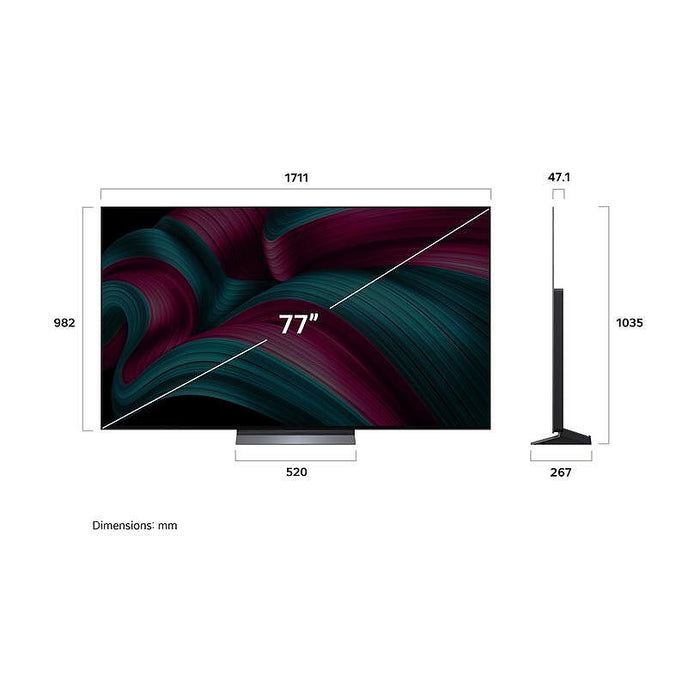 TV LG OLED77C51LA, 77", OLED evo AI C5, 4K Ultra HD, Smart TV (2025)