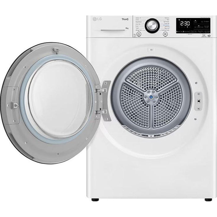 Dryer LG RH80V3AVBN , 8 kg, D , White