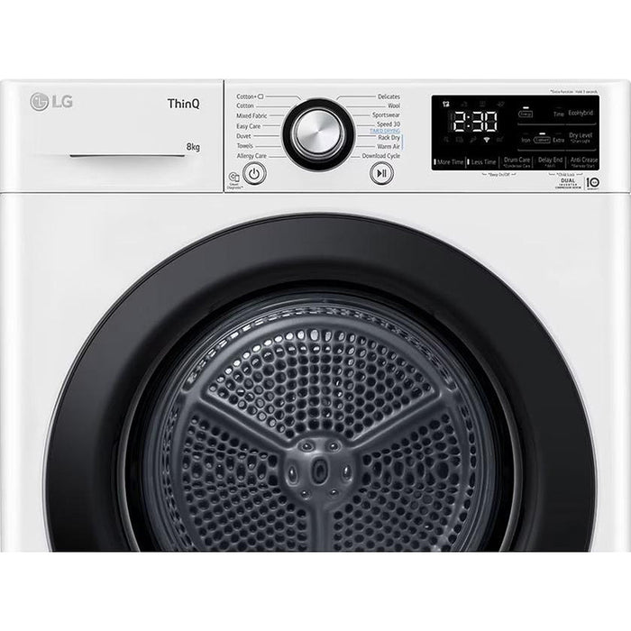 Dryer LG RH80V3AVBN , 8 kg, D , White