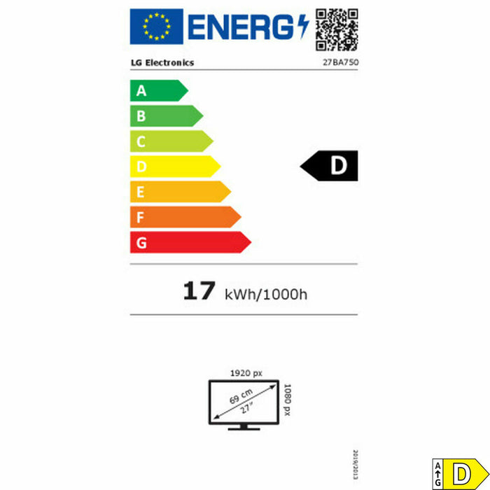 Gaming Monitor LG 27BA750-B Full HD 27"
