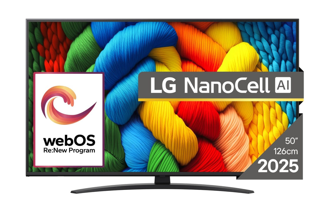 LG NanoCell AI 50NANO81A3A TV 127 cm (50") 4K Ultra HD Smart TV Wi-Fi Black