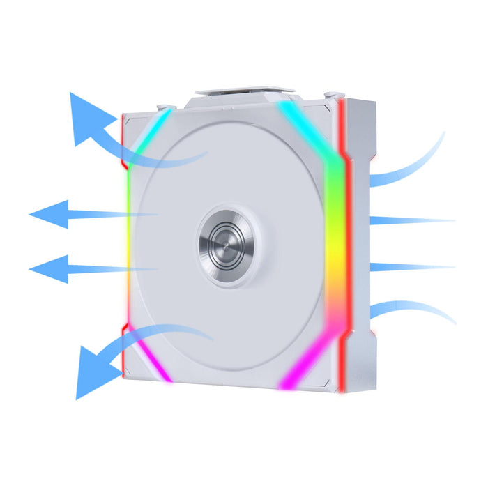 Fans 3 pcs Lian Li UNI FAN SL Wireless ARGB PWM Reverse Blade - 120 mm White + Controller