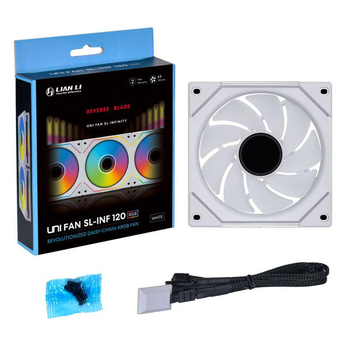 Fan Lian-Li UNI SL-INF Reverse Blade, 120 mm, ARGB PWM, White