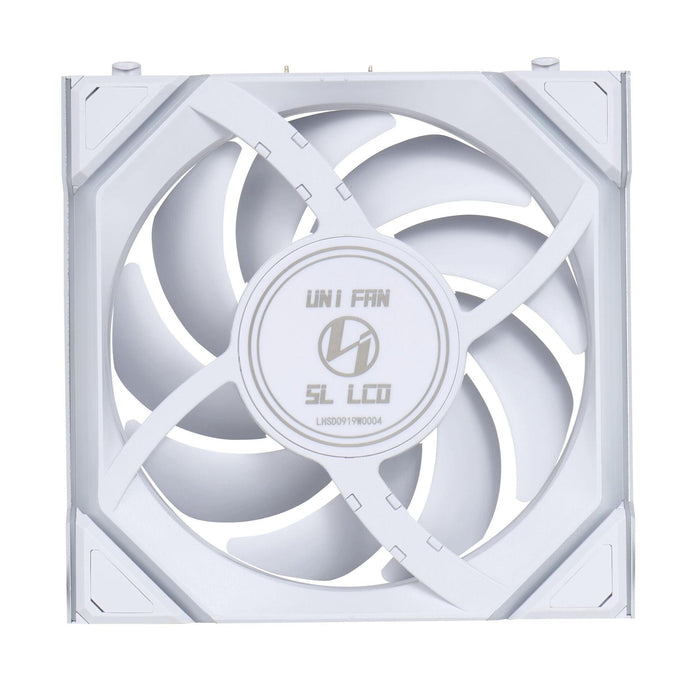 Fan Lian Li UNI FAN SL Wireless LCD Reverse Blade ARGB PWM - 120 mm White