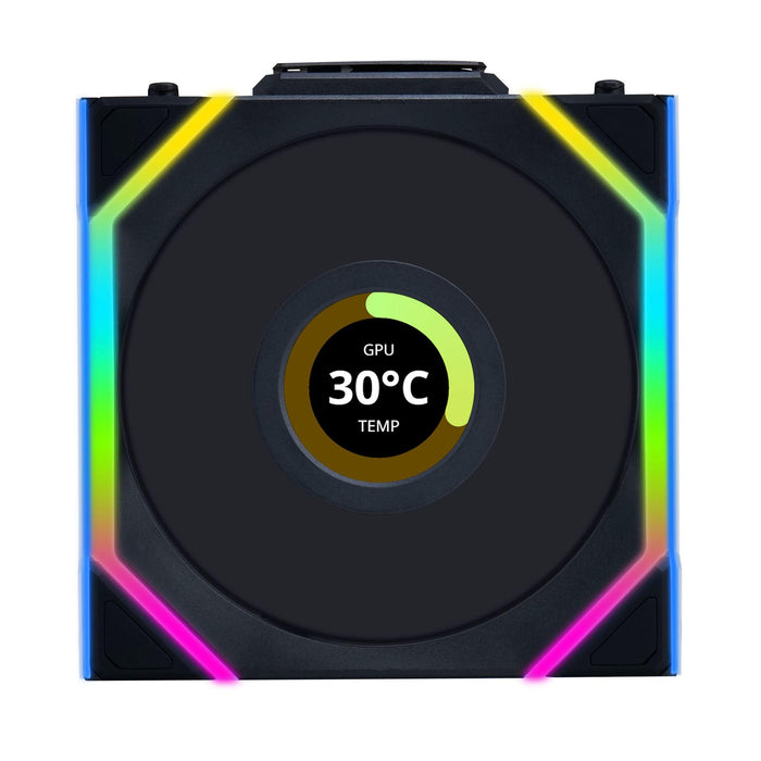 Fans 3 pcs Lian Li UNI FAN SL Wireless LCD Reverse Blade ARGB PWM - 120 mm Black