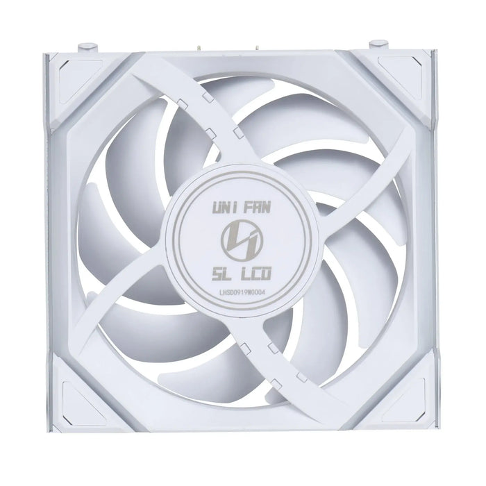 Fans 3 pcs Lian Li UNI FAN SL Wireless LCD Reverse Blade ARGB PWM - 120 mm White