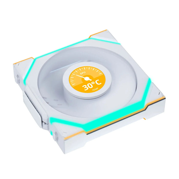 Fans 3 pcs Lian Li UNI FAN SL Wireless LCD Reverse Blade ARGB PWM - 120 mm White