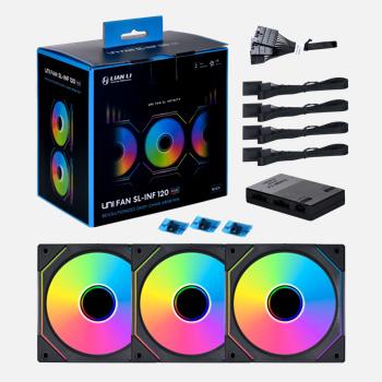 Fans Lian-Li UNI SL-INF 120, ARGB, 3 Fan Kit, Controller Included, Black