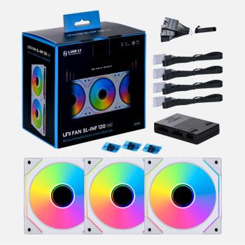 Fans Lian-Li UNI SL-INF 120, ARGB, 3 Fan Set, Controller Included, White