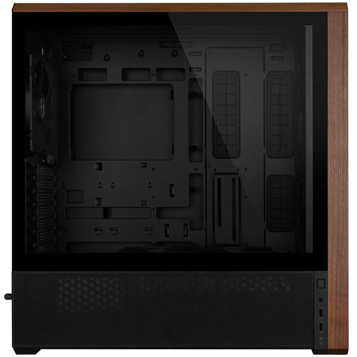 Box Lian-Li LANCOOL 217 Mid-Tower, Tempered Glass, Wood-Black
