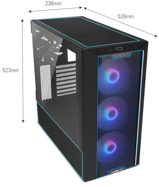 Lian-Li LANCOOL III RGB Mid-Tower Box, Tempered Glass, Black