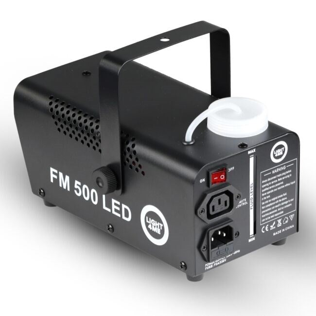 LIGHT4ME FM 500 LED V2 - 500W smoke/fog machine with 3x1W RGB lighting effect