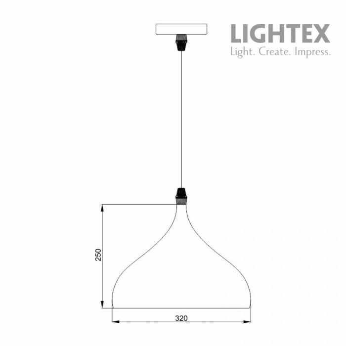 PENDANT TESA 1XE27 Ф320 YELLOW LIGHTEX